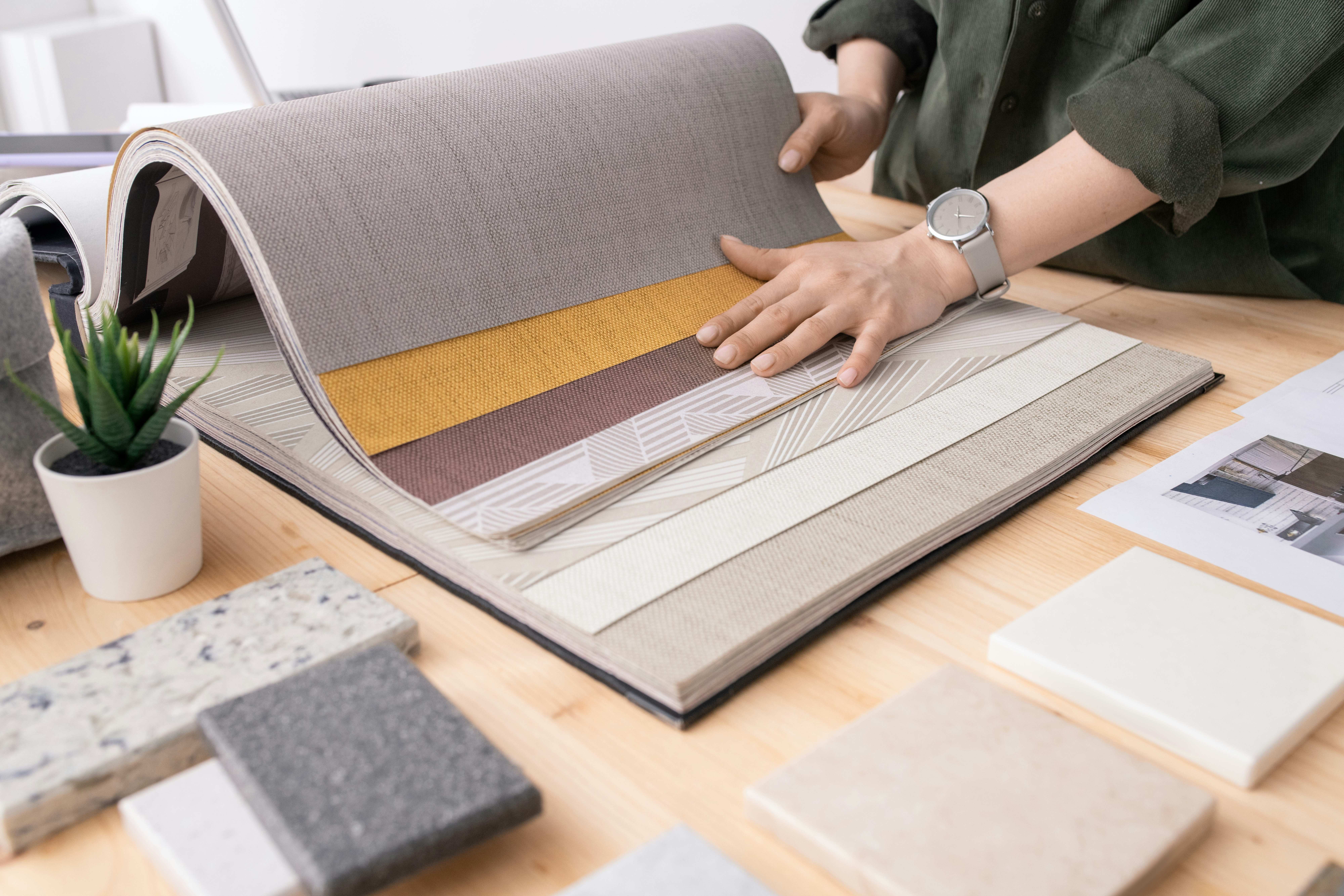Material and fabric samples consultation